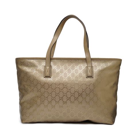 gucci imprime gold tote|Gucci tote women.